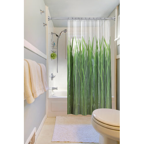 Splash Home Vinyl Floral Shower Curtain & Reviews Wayfair